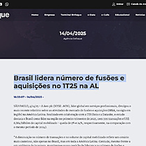Brasil lidera n�mero de fus�es e aquisi��es no 1T25 na AL